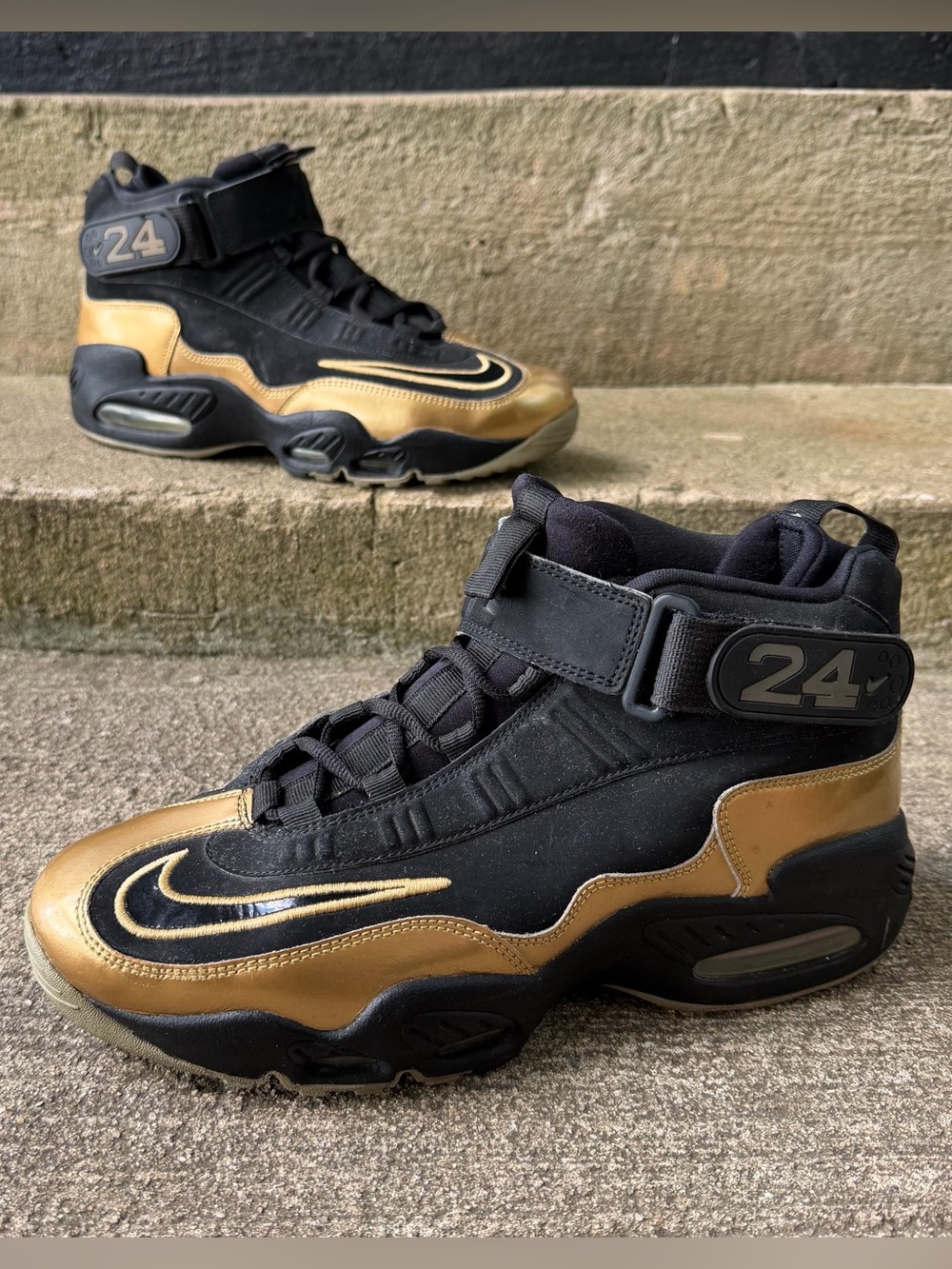 Nike Air Griffey Max 1 Black Metallic Gold Men’s Athletic Shoes Sz 10 354912-006
